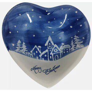 Ceramiche Fabbro Italian Christmas Candy Bowl Dish